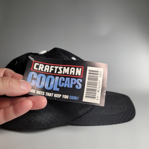 Vintage Black Craftsman coolcap Mesh Snapback Hat Made in USA - Picture 8 of 11